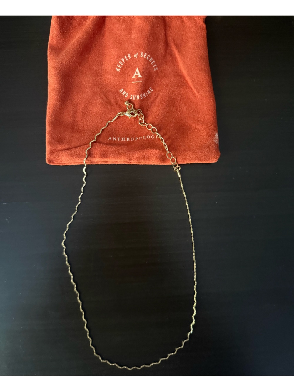 Anthropologie Gold Scallop Necklace
